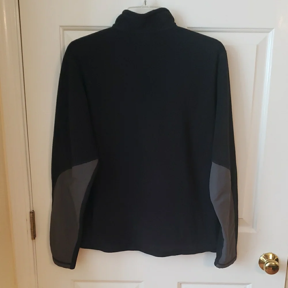 The North Face Black and Gray Fleece 1/4 Zip Sweatshirt Size: S